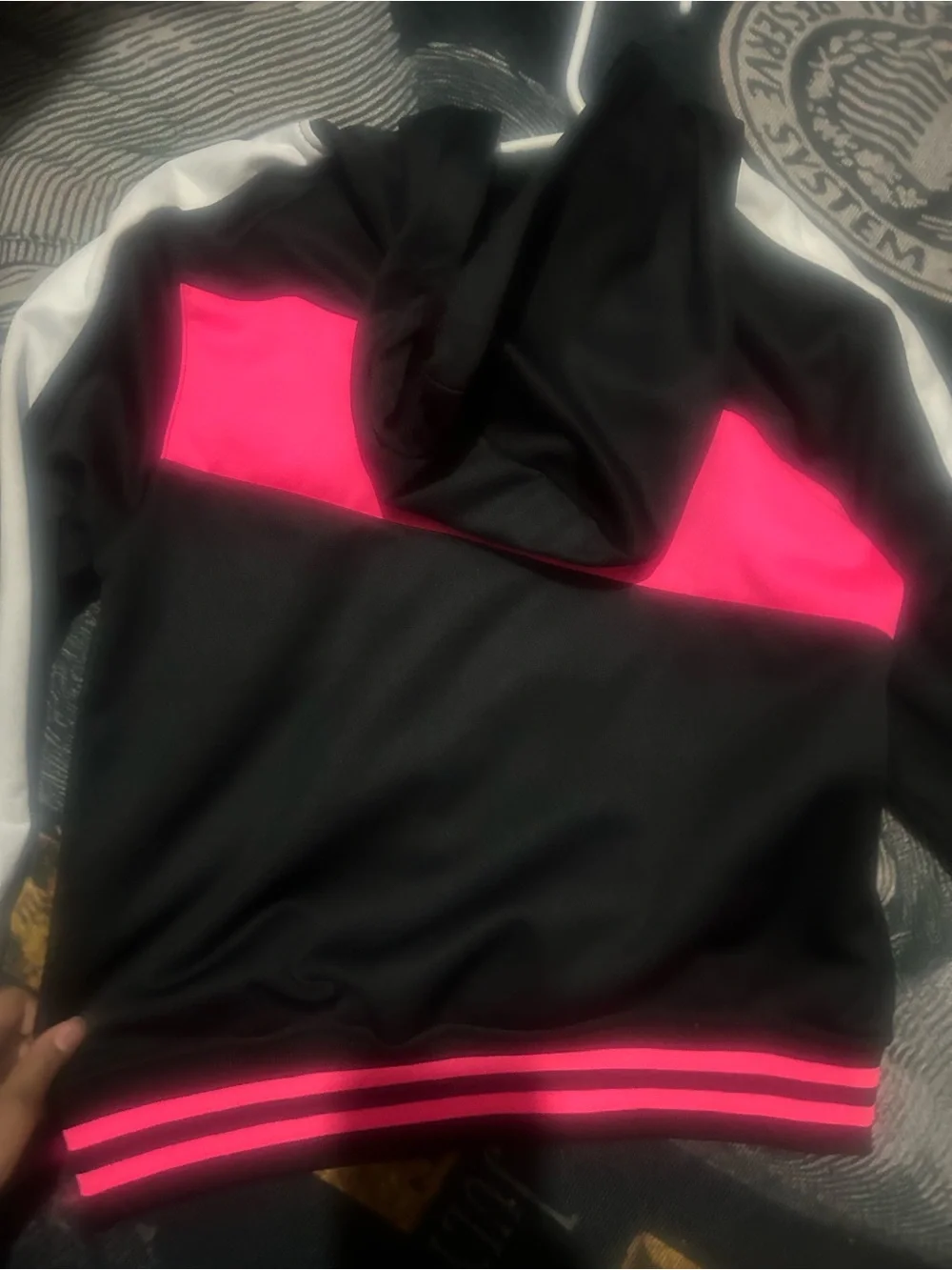 Lotto Kids' Black & Hot Pink Zip Hoodie